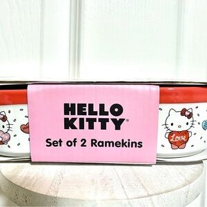Hello Kitty | Set Of 2 Glass Ramkins | Valentine Exclusive